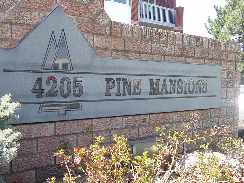 Pine Mansions 1 Sign