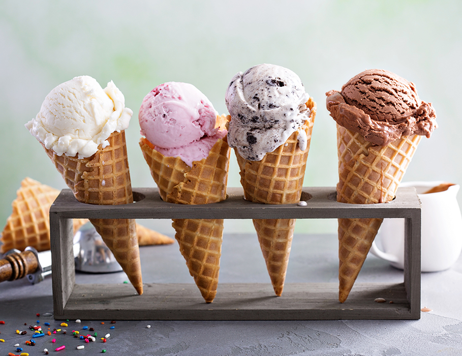4 Ice Cream Cones