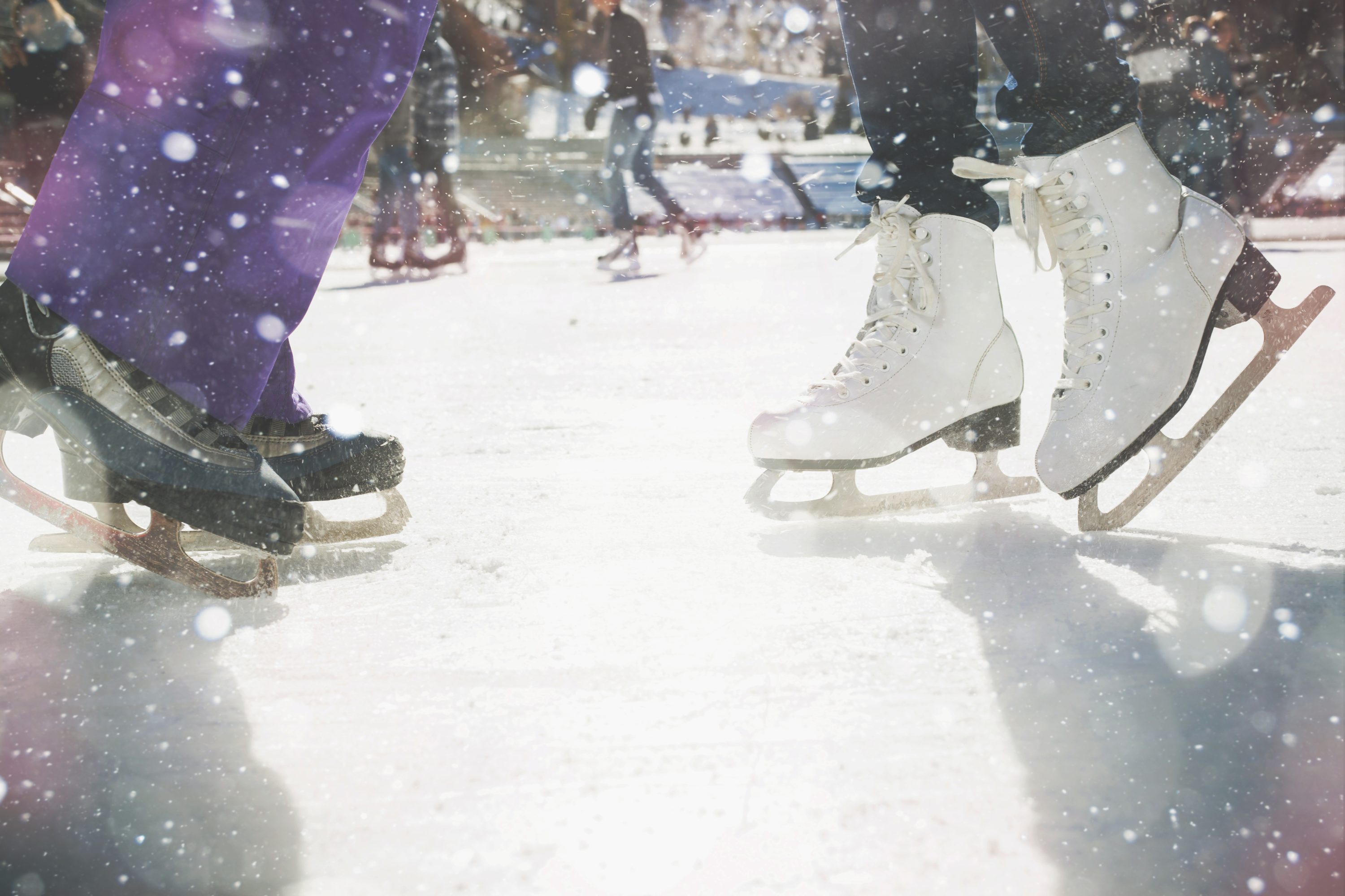 two people skating