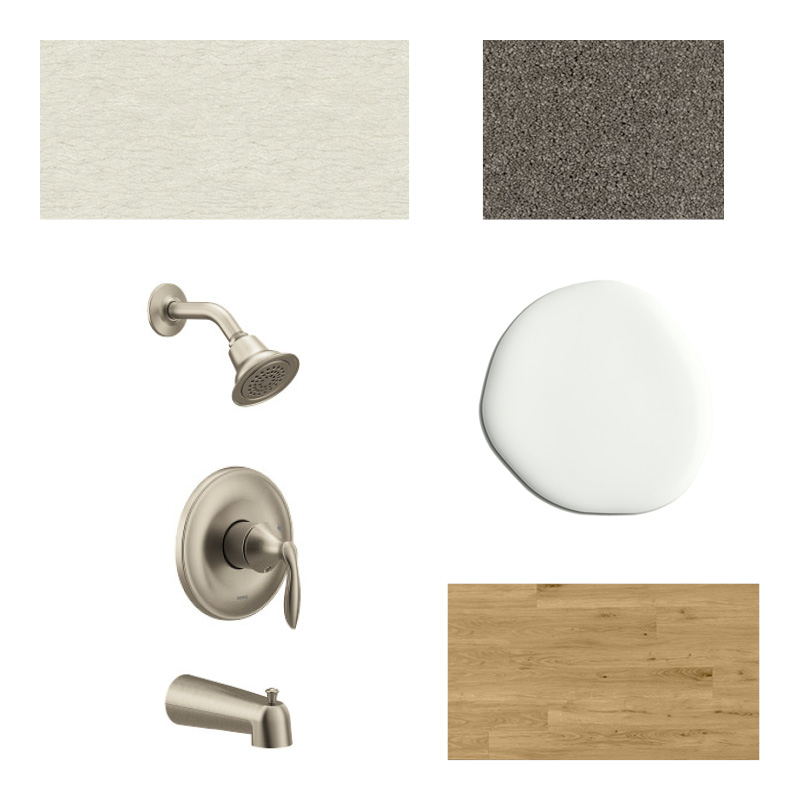 silver and marble fixtures